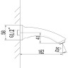 Излив LEMARK LM3781GM встраиваемый, 162 мм, для LM3722GM, LM3729GM, графит