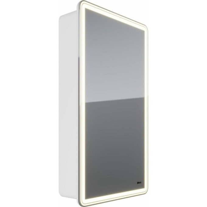 Шкаф зеркальный LEMARK ELEMENT 45х80 см 1 дверный, петли справа, с подсветкой, с розеткой, белый глянец LM45ZS-E